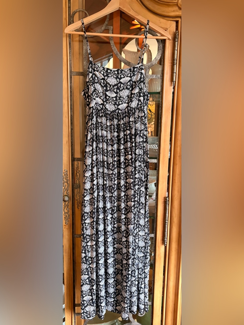Natural Life Bailey Maxi Dress - Black and White - Boho Favorite - Size Medium